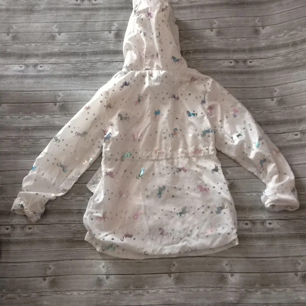 10/$40 Emma & Elsa Kids Unicorn Print Hooded Jacket